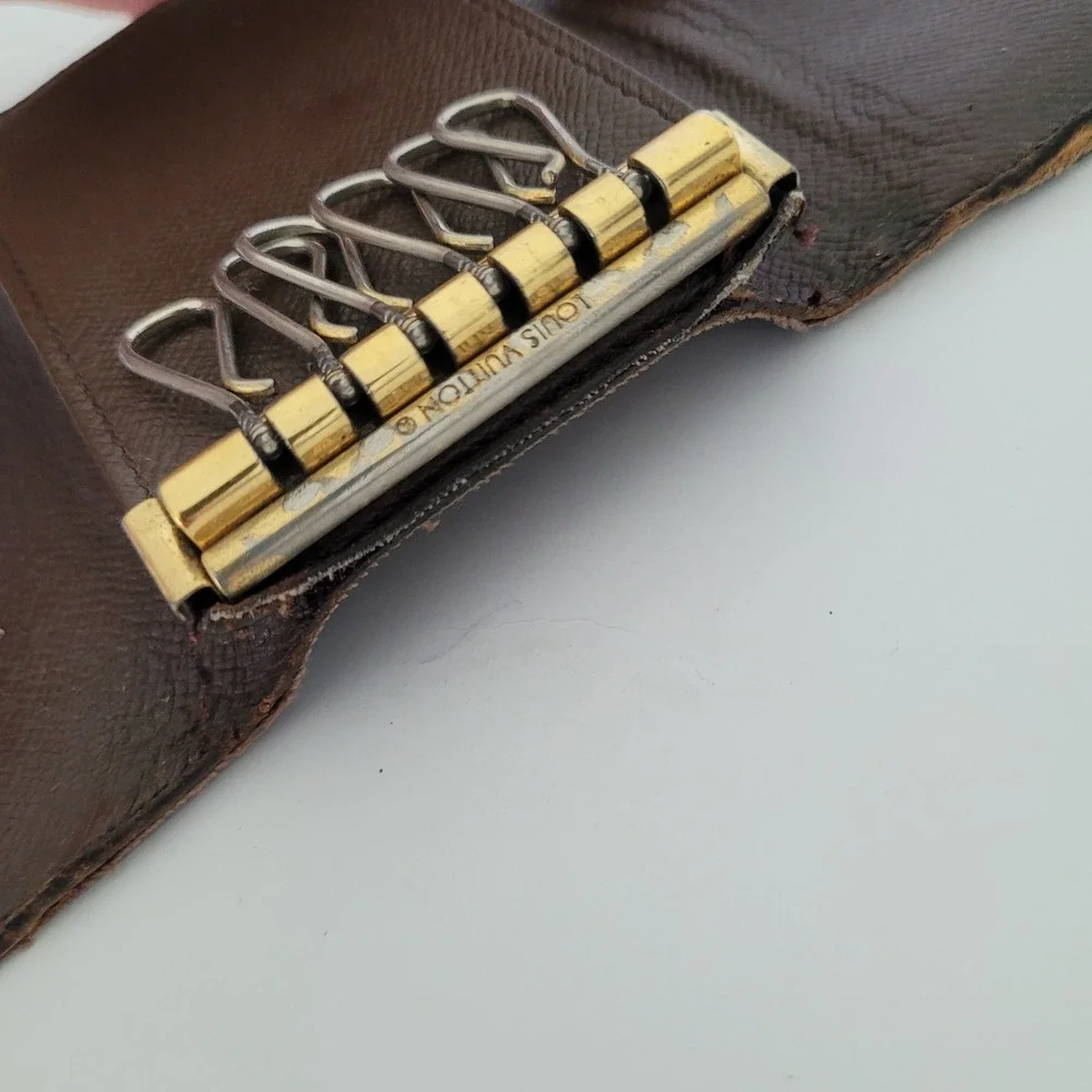 Louis Vuitton 6 Key Holder Damier Ebene Brown Canvas Wallet CT0044 France
